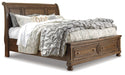 Flynnter California King Sleigh Bed - Furniture Story