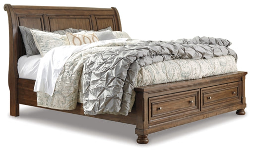 Flynnter California King Sleigh Bed - Furniture Story