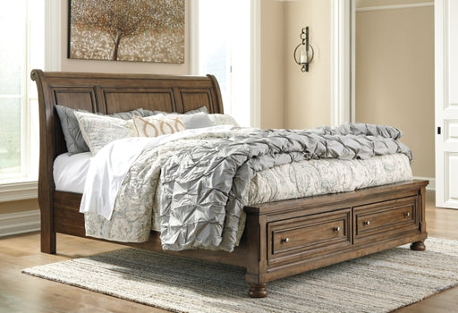 Flynnter California King Sleigh Bed - Furniture Story