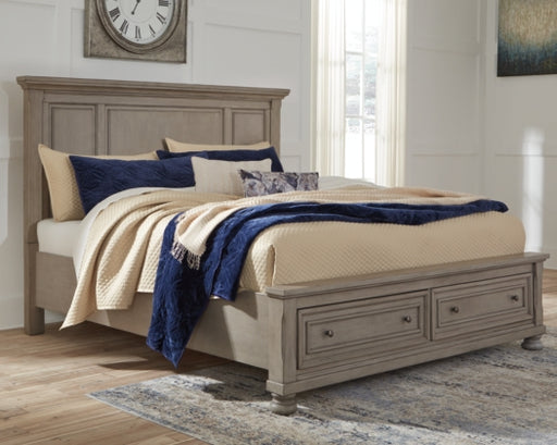 Lettner King Panel Storage Bed - Furniture Story