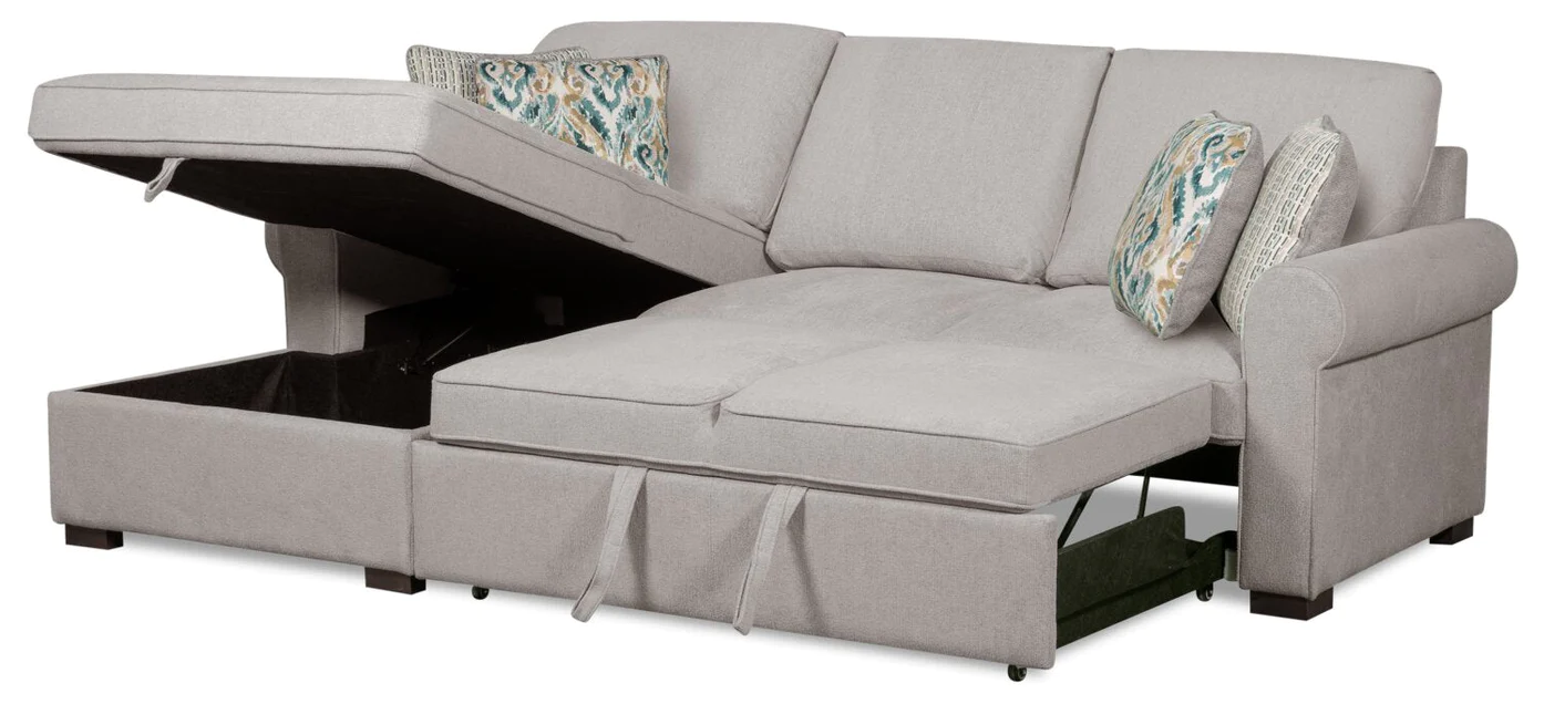 Tristan Sectional Duvernay Stucco - Furniture Story