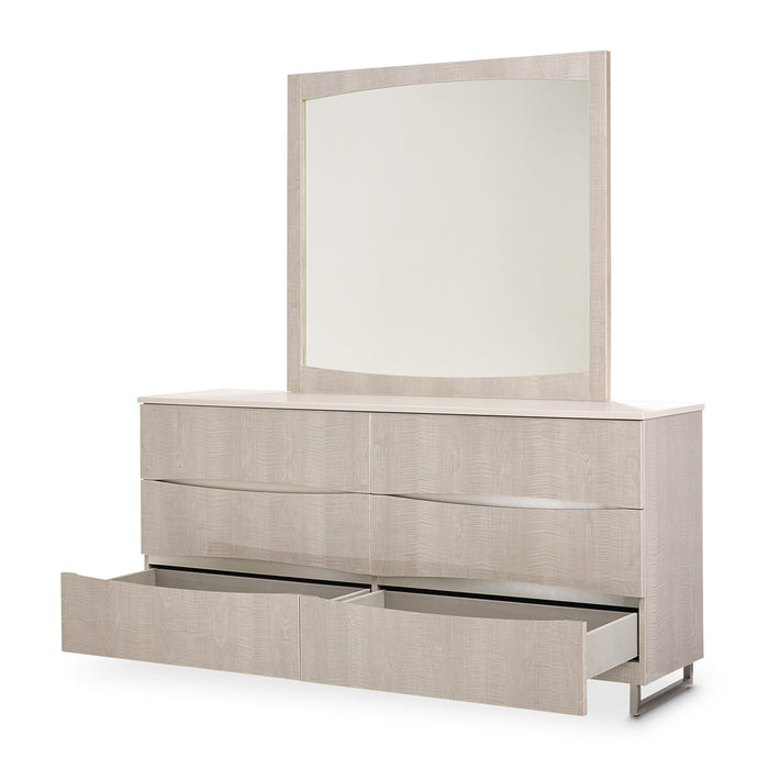 Marin Storage Console- Dresser & Mirror - Furniture Story