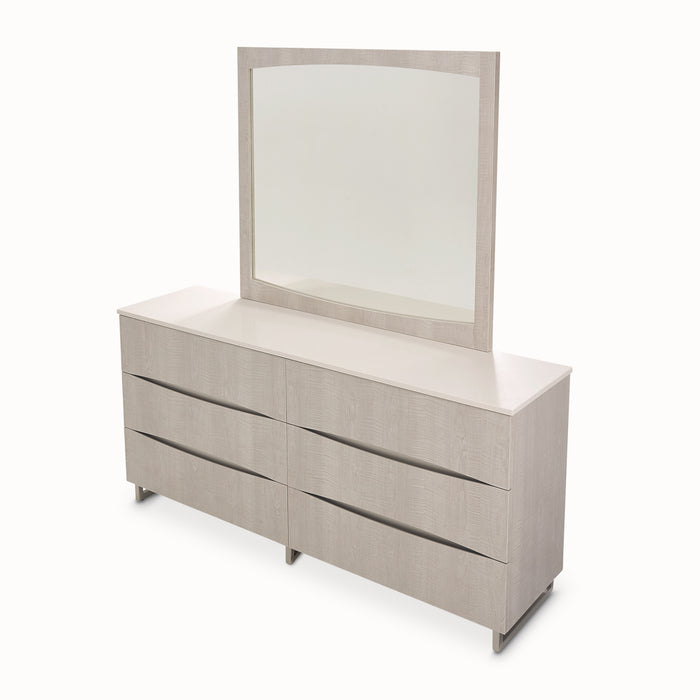 Marin Storage Console- Dresser & Mirror - Furniture Story