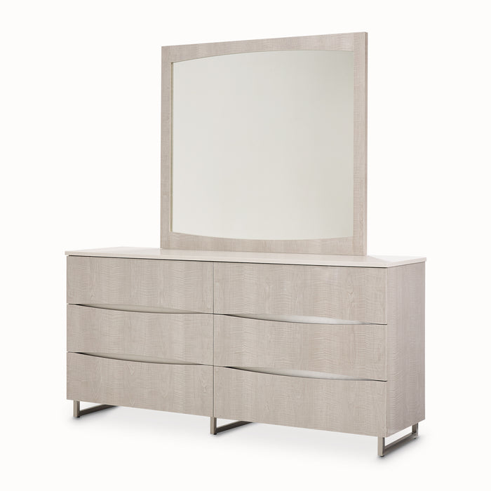 Marin Storage Console- Dresser & Mirror - Furniture Story