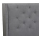 Megan – Upholstered Platform Bed - Color Grey - Furniture Story