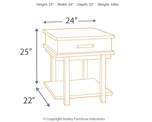 Stanah End Table - Furniture Story