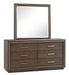 Lawson Solid Oak Mirror Dresser in Big Bear Brown - Furniture Story