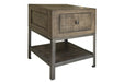 Urban Gray 1 Drawer End Table - Furniture Story