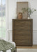 Lawson Five Drawer Wood Chest in Big Bear Brown - Furniture Story