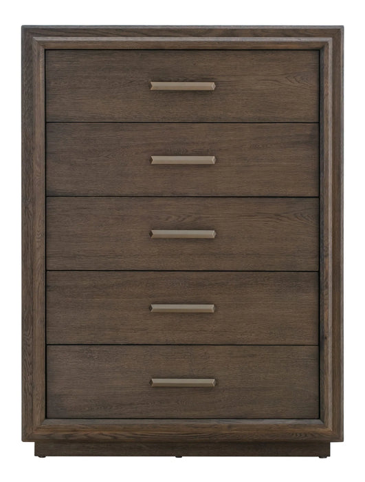 Lawson Five Drawer Wood Chest in Big Bear Brown - Furniture Story