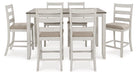 Skempton Counter Height Dining Table and Bar Stools (Set of 7) - Furniture Story