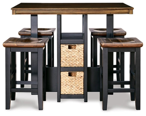 Dolingham Counter Height Dining Table and Bar Stools (Set of 5) - Furniture Story