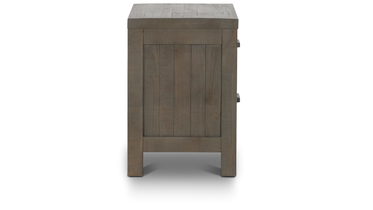 Taryn Nightstand in Rustic Grey - Furniture Story