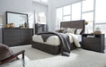 Oxford Upholstered Platform Queen Bed in Dolphin - Furniture Story