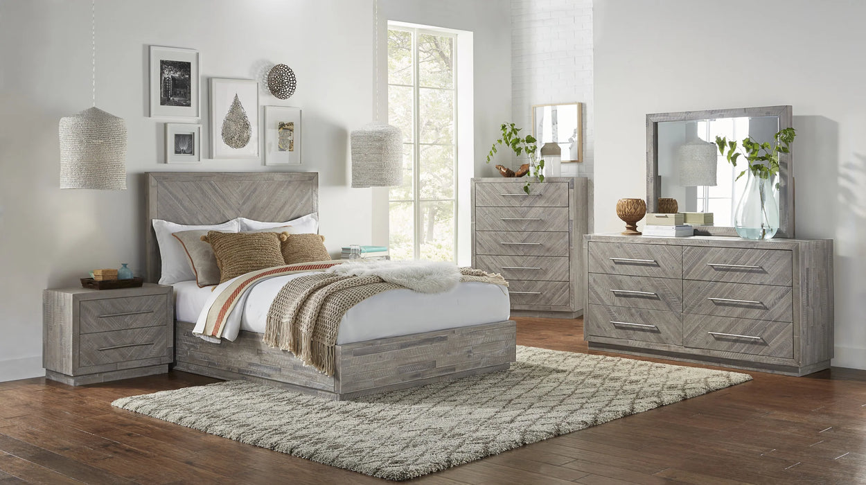 Alexandra Solid Wood Six Drawer Dresser in Rustic Latte - Furniture Story