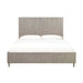 Argento Wave-Patterned King Bed in Misty Grey - Furniture Story