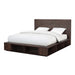 McKinney Solid Wood Low Platform Storage King Bed in Espresso Pine - Furniture Story