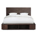 McKinney Solid Wood Low Platform Storage Queen Bed in Espresso Pine - Furniture Story