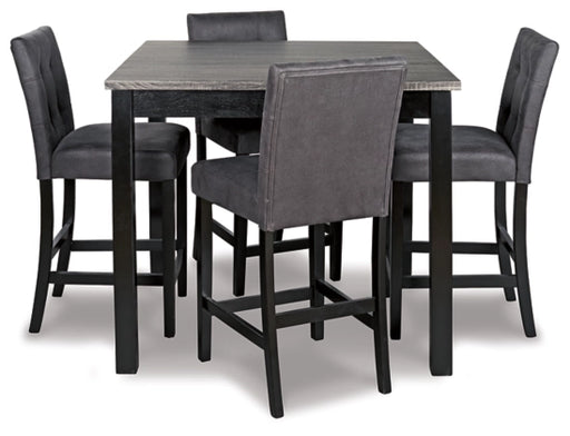 Garvine Counter Height Dining Table and Bar Stools (Set of 5) - Furniture Story