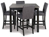 Garvine Counter Height Dining Table and Bar Stools (Set of 5) - Furniture Story