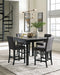 Garvine Counter Height Dining Table and Bar Stools (Set of 5) - Furniture Story