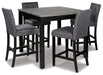 Garvine Counter Height Dining Table and Bar Stools (Set of 5) - Furniture Story