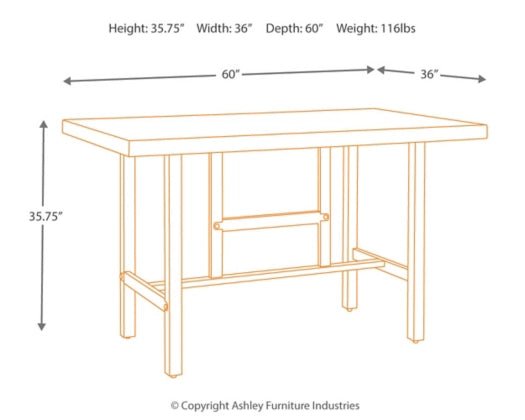 Kavara Counter Height Dining Table - Furniture Story