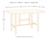 Kavara Counter Height Dining Table - Furniture Story