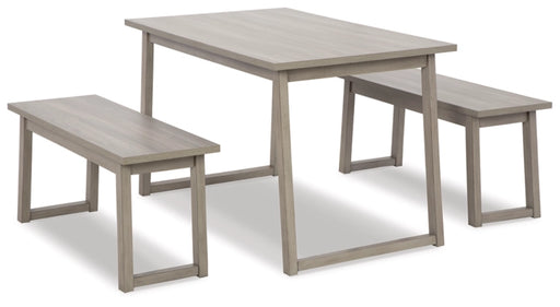 Loratti Dining Table and Benches (Set of 3) - Furniture Story