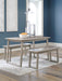 Loratti Dining Table and Benches (Set of 3) - Furniture Story