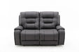PORTO - LOVESEAT RECLINER - FONDA JET BLACK - Furniture Story