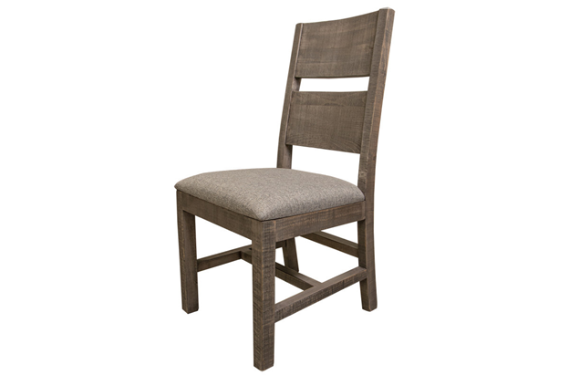 Marble Solid Wood Chair w/ Gray Fabric Seat - Furniture Story