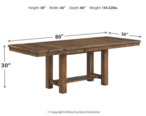 Moriville Dining Extension Table - Furniture Story