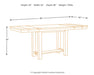 Moriville Counter Height Dining Extension Table - Furniture Story