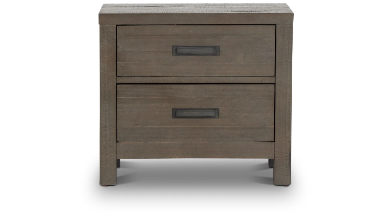 Taryn Nightstand in Rustic Grey - Furniture Story