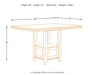 Ralene Counter Height Dining Extension Table - Furniture Story