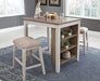 Skempton Counter Height Dining Table and Bar Stools (Set of 3) - Furniture Story