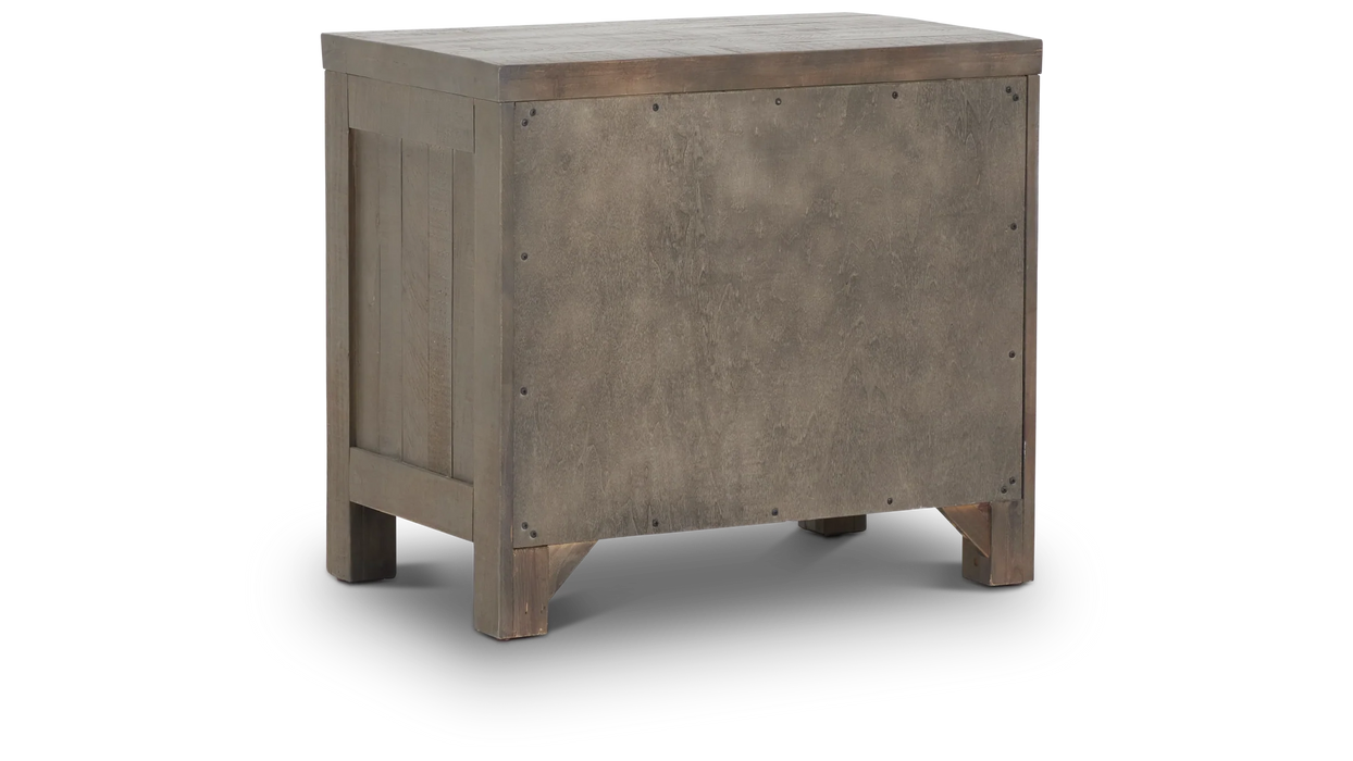 Taryn Nightstand in Rustic Grey - Furniture Story