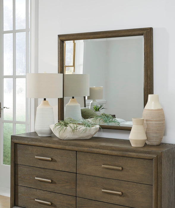 Lawson Solid Oak Mirror Dresser in Big Bear Brown - Furniture Story