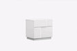 Yulie Nightstand - Glossy White - Furniture Story