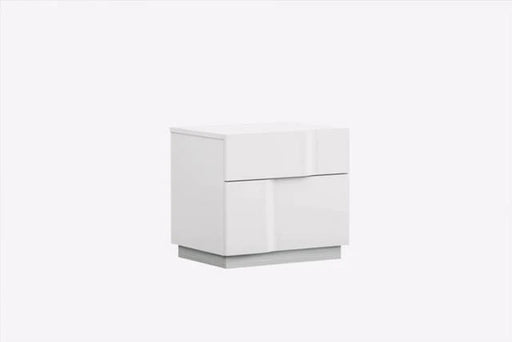 Yulie Nightstand - Glossy White - Furniture Story