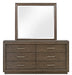 Lawson Solid Oak Mirror Dresser in Big Bear Brown - Furniture Story