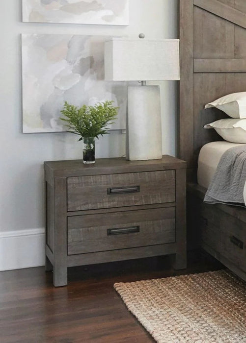 Taryn Nightstand in Rustic Grey - Furniture Story