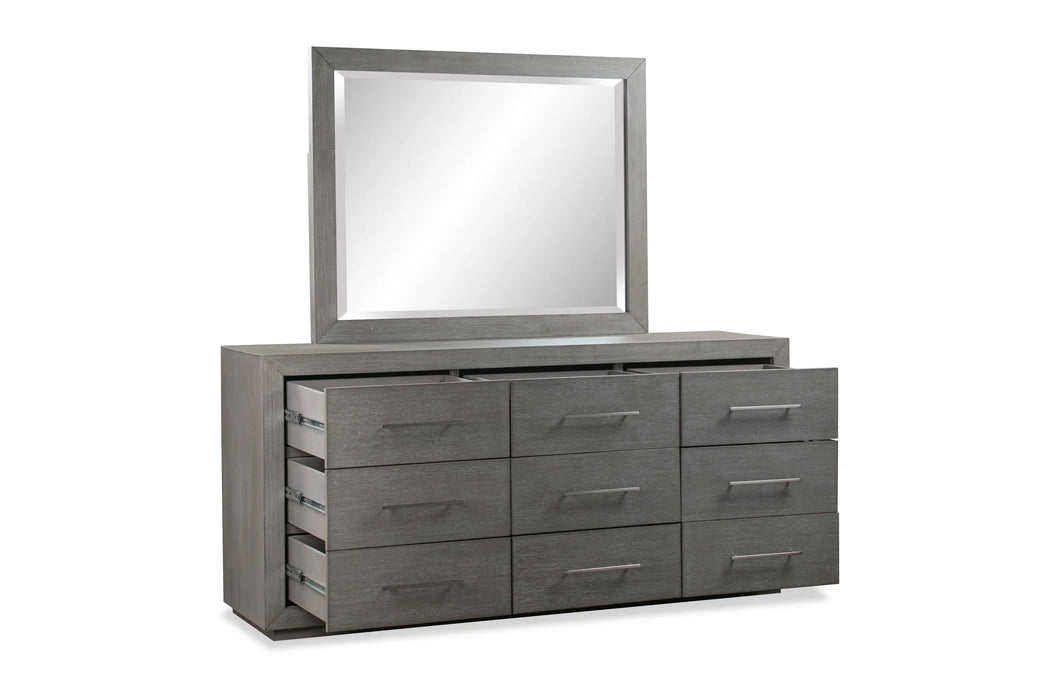 Melbourne Nine Drawer Dresser in Mineral - Furniture Story