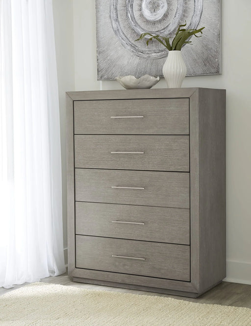 Melbourne Five Drawer Chest in Mineral - Furniture Story