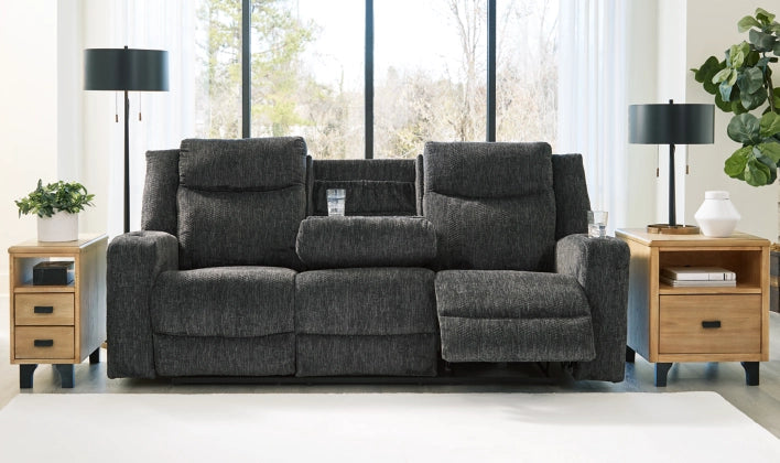 Martinglenn Power Reclining Sofa with Drop Down Table - Furniture Story