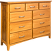 SOPHIA - Custom ALDER Wood - 9 Drawer Dresser - Furniture Story