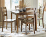 Hazelteen Dining Table and Chairs (Set of 5) - Furniture Story