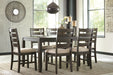 Rokane Dining Table and Chairs (Set of 7) - Furniture Story