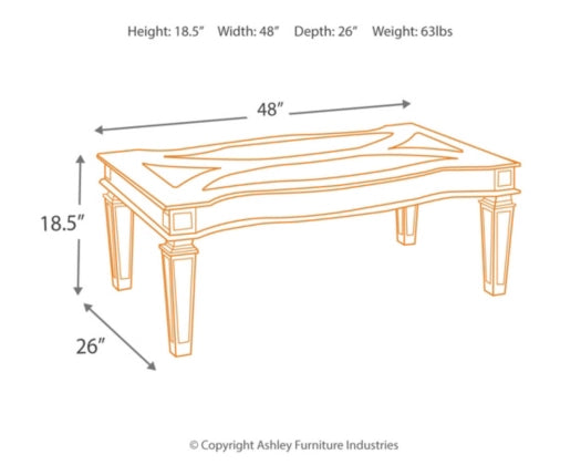 Tessani Coffee Table - Furniture Story